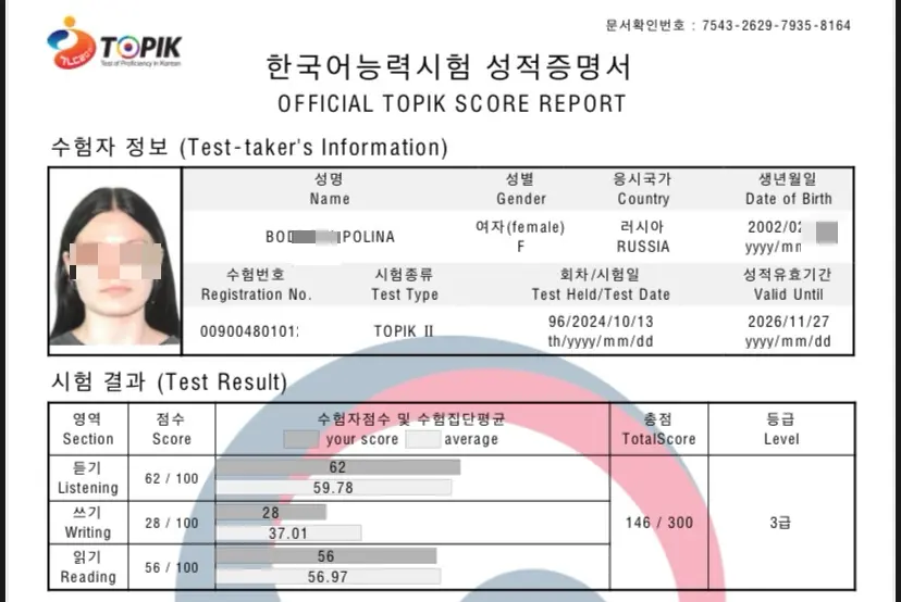 김지훈 — TOPIK II 6급
